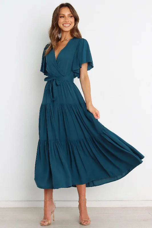 Barker Dress - Teal Casual Chic Women's Clothes Casual Chic Women's Clothes