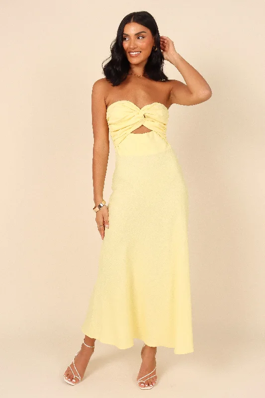 Rosetta Dress - Lemon Affordable Women's Clothing Affordable Women's Clothing