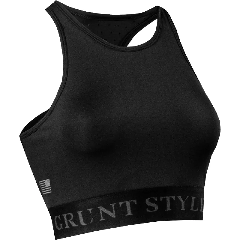 Grunt Style Women's Racerback Sports Bra - Black Online Clothing Stores Online Clothing Stores