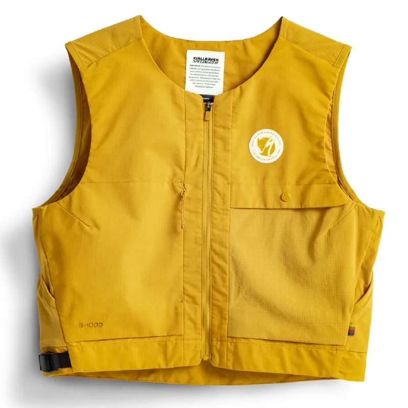 Fjallraven x Specialized Womens Gear Vest Ochre Women's Vintage-Inspired Clothing Women's Vintage-Inspired Clothing