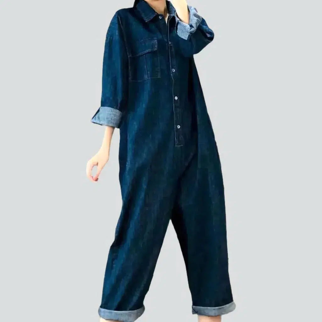 Loose denim women's jumpsuit overall Women's Trendy Activewear Apparel Women's Trendy Activewear Apparel