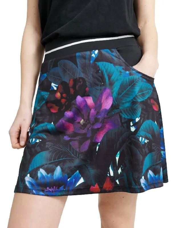 Women Juliet Skort In Flowers Women's Stylish Vacation Attire Women's Stylish Vacation Attire