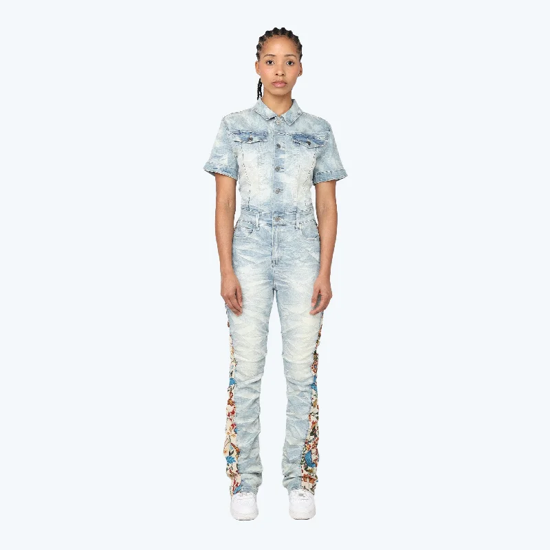 Boot Cut Tapestry Denim Jumpsuit Timeless Women's Apparel Timeless Women's Apparel