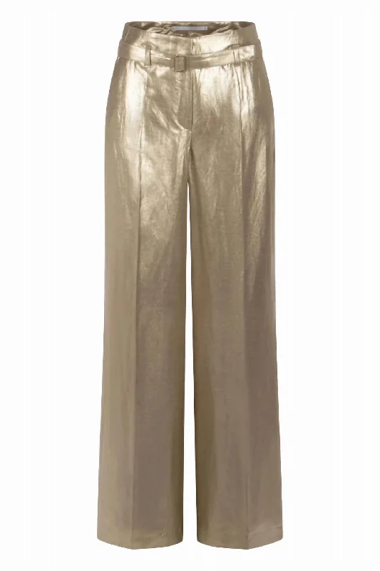 Women's Anais Pants In Gold Women's Office Attire Women's Office Attire