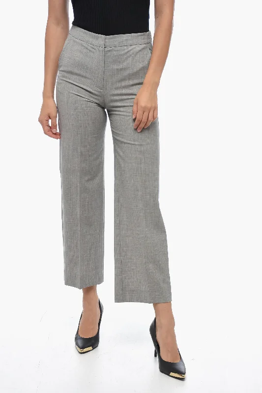 QL2 Virgin Wool Blend SABINA Chinos Pants with Elastic Waistband Clearance Sale Clearance Sale