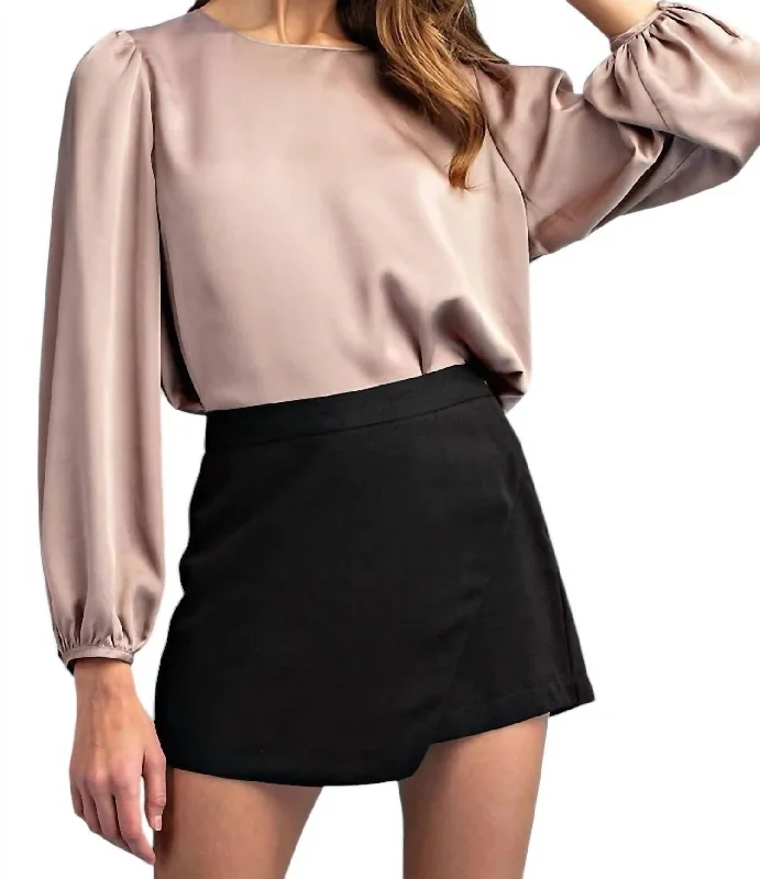 Solid Skorts In Black Outlet Clothing Outlet Clothing