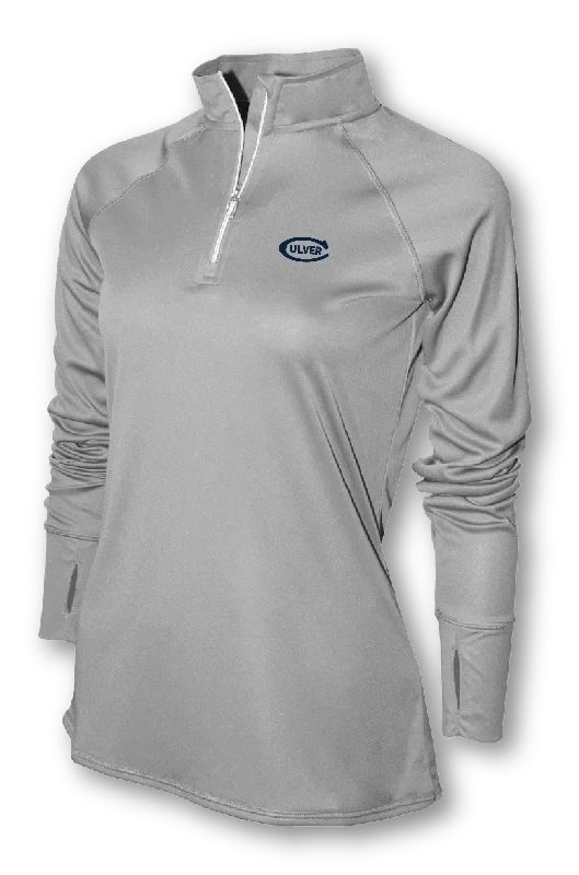 Women's Xtreme-Tek 4Runners Long Sleeve 1/4 Zip - Silver Women's Plus-Size Casual Outfit Women's Plus-Size Casual Outfit