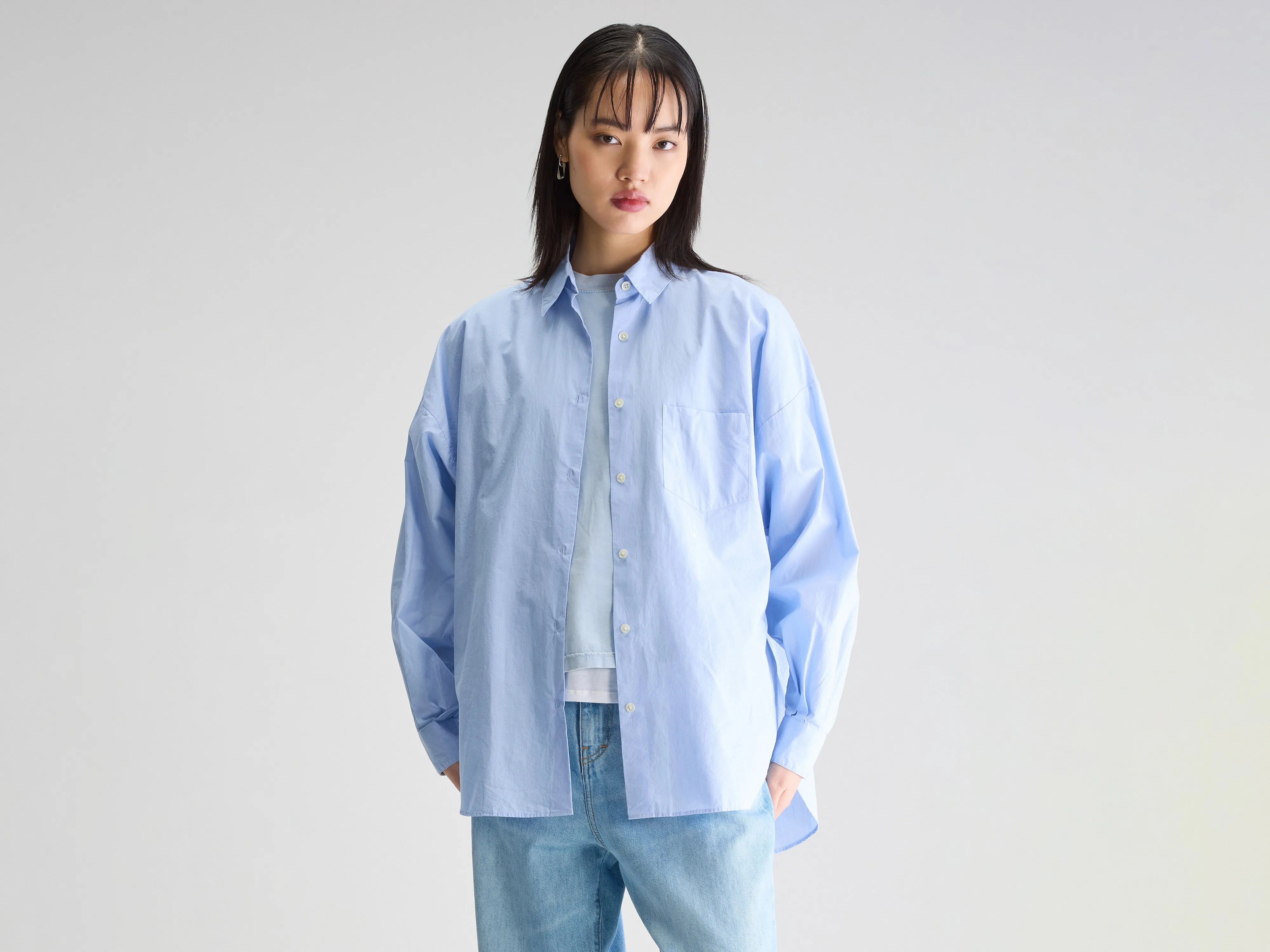 Giorgia poplin shirt (251 / W / STRIPE B) Summer Sale Summer Sale