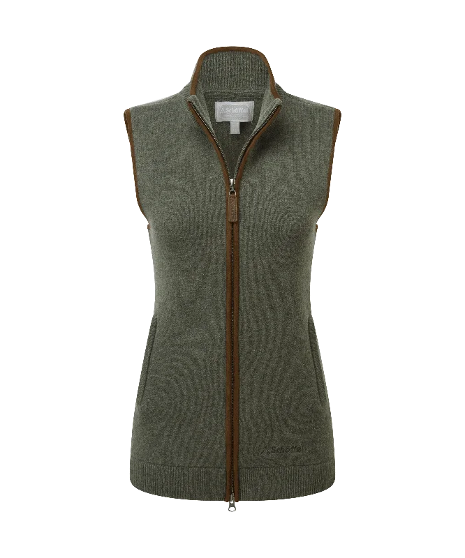 Women's Orkney Merino Gilet - Cedar Green Luxury Women's Fashion Luxury Women's Fashion