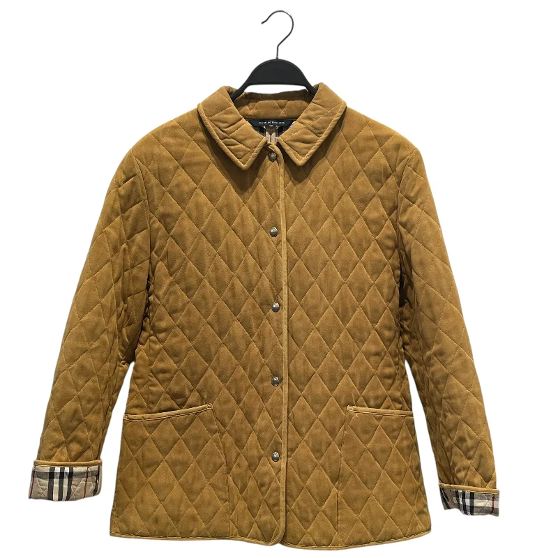 BURBERRY LONDON/Jacket/M/Cotton/CML/QUILTED SNAP LINED JACKET Casual Outfit For Women Casual Outfit For Women