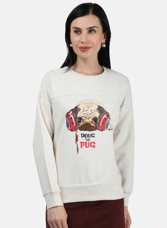 Women Beige Printed Sweatshirt Best Boutiques Online Best Boutiques Online