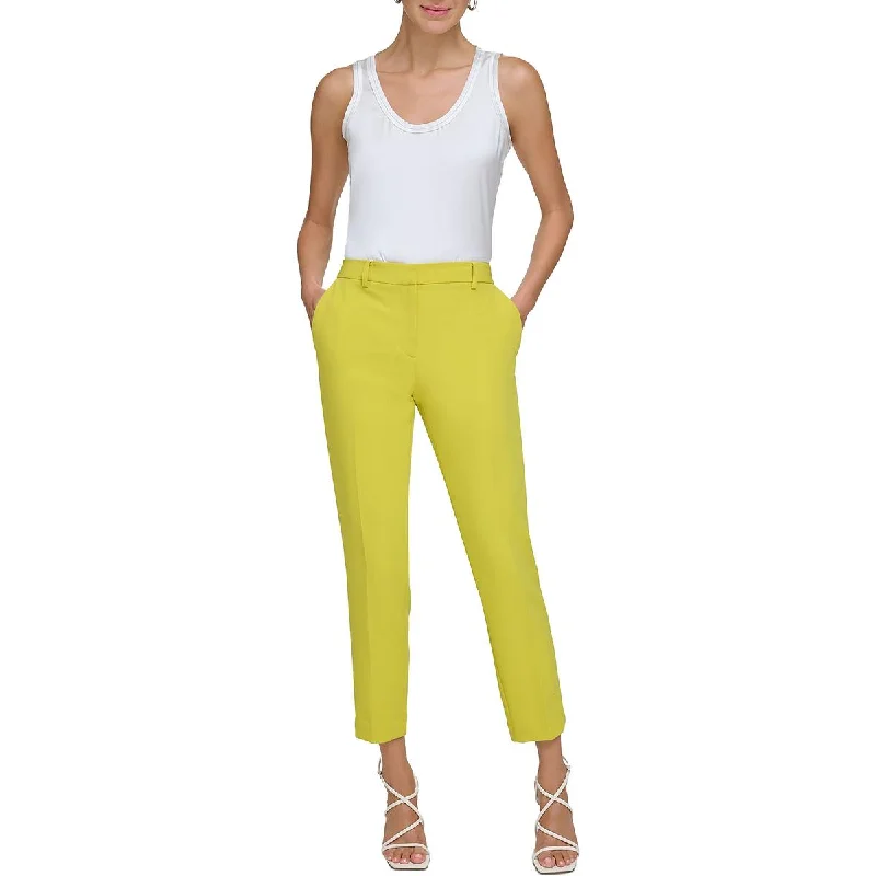 Petites Womens Pocket Polyester Trouser Pants Comfortable Casual Women's Clothing Comfortable Casual Women's Clothing