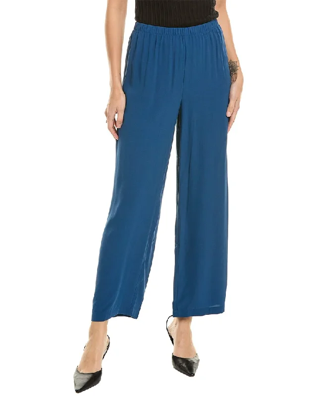 EILEEN FISHER Silk Straight Ankle Pant Women's Formal Apparel Women's Formal Apparel