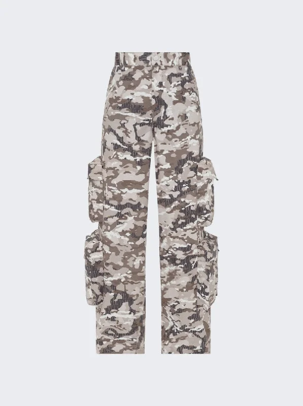 Amiri Camouflage Print Baggy Cargo Pants Green Vintage Fashion Vintage Fashion