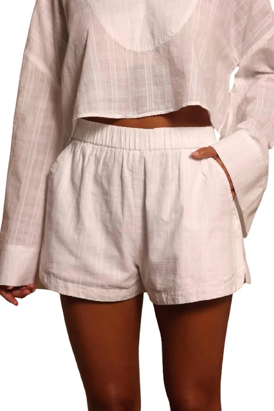 Paula Pull On Short In Bright White Eclectic Fashion Eclectic Fashion