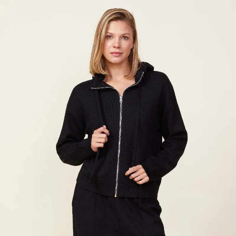 Soft Knit Zip Up Hoody Fashion-Forward Women's Clothing Fashion-Forward Women's Clothing