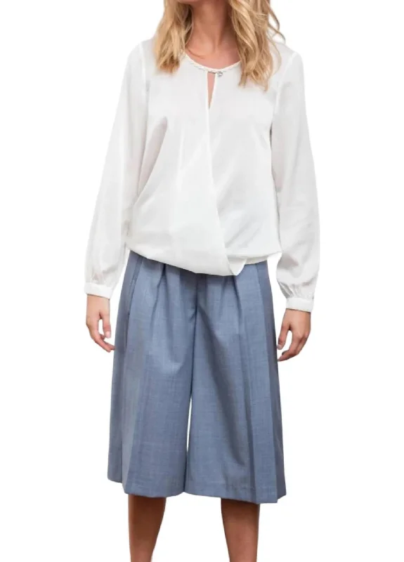 Marina Culottes Short In Blue Clothing Sale Clothing Sale