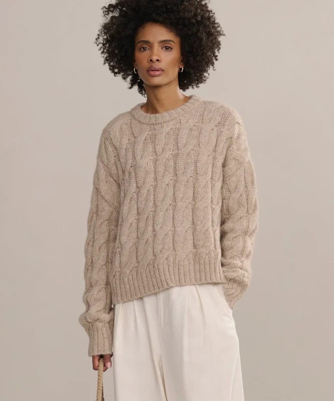 Cable Serena Crewneck Women's Transitional Clothes Women's Transitional Clothes