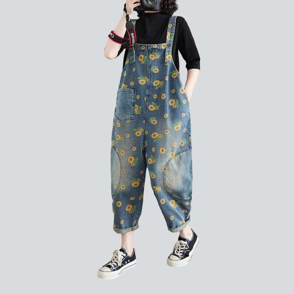 Women's painted denim overall High-Fashion Women's Clothing High-Fashion Women's Clothing