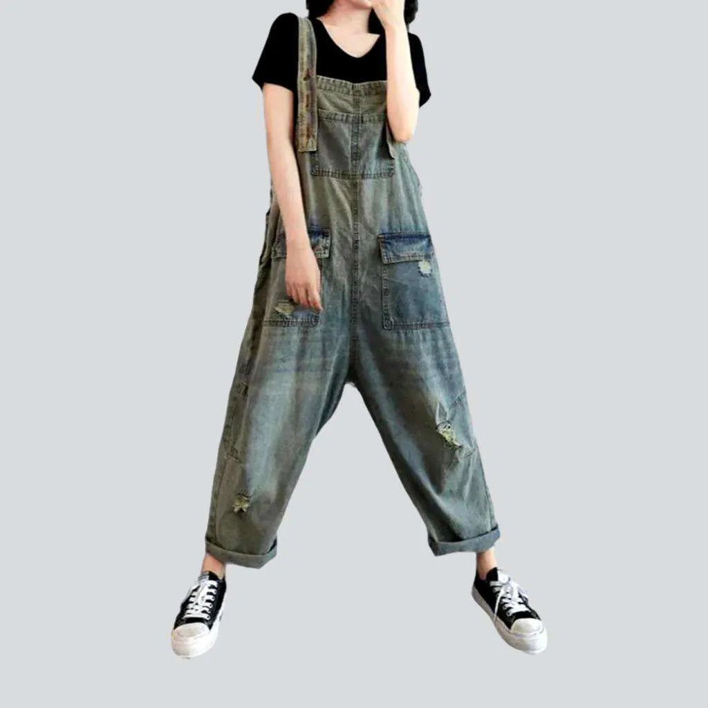 Ripped retro women's jean overall Women's Formal Clothes Women's Formal Clothes