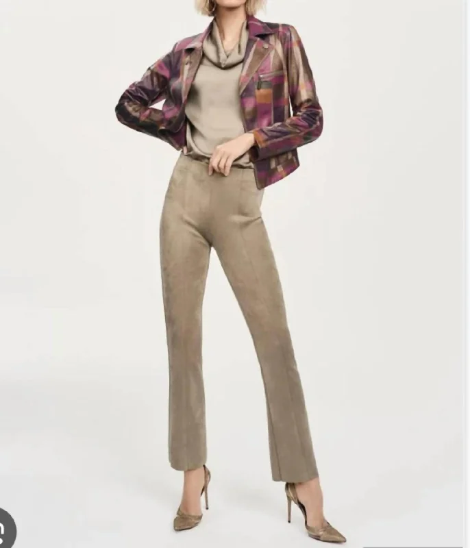 Beige Flared Pants In Java Women's High-Fashion Attire Women's High-Fashion Attire