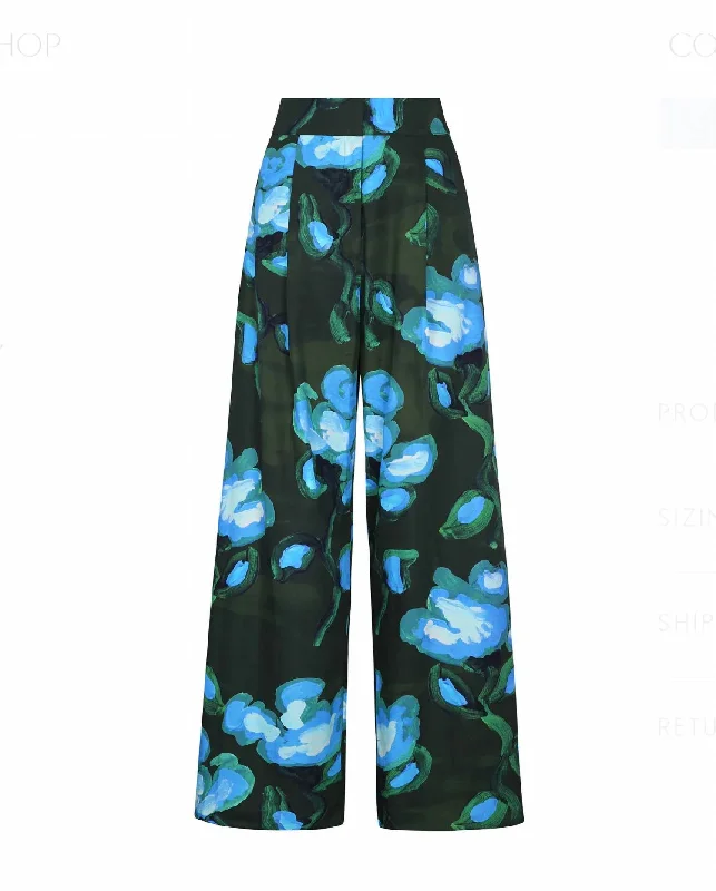 Panca Pants In Recuerdos Verde Women's Trendy Attire Women's Trendy Attire