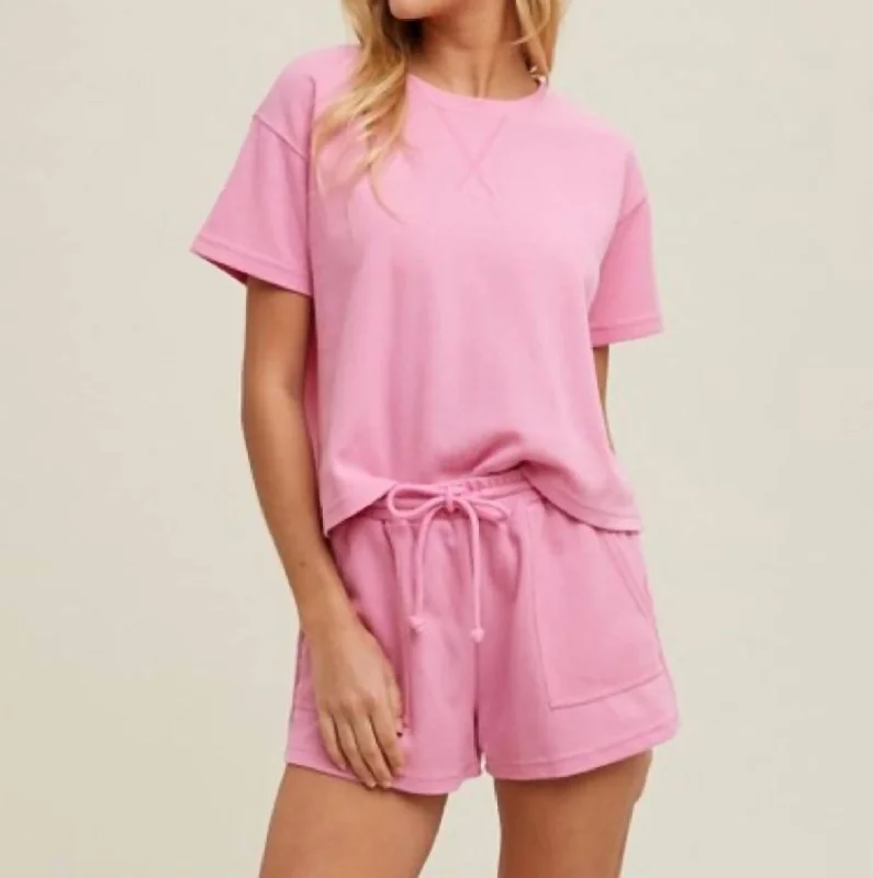 Casual Knit Short In Hibiscus Women's Wardrobe Apparel Women's Wardrobe Apparel