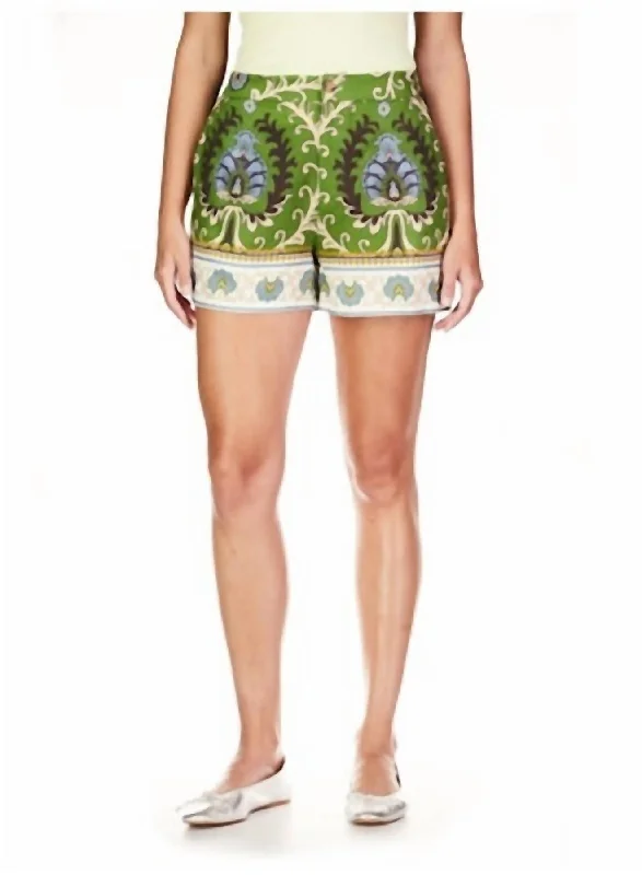 Spring Breaker Shorts In Green Women's Vacation Clothes Women's Vacation Clothes