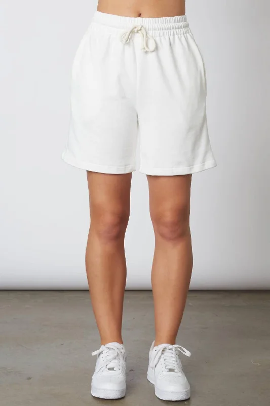 Boyfriend Short In White Elegant Women's Clothing Online Elegant Women's Clothing Online