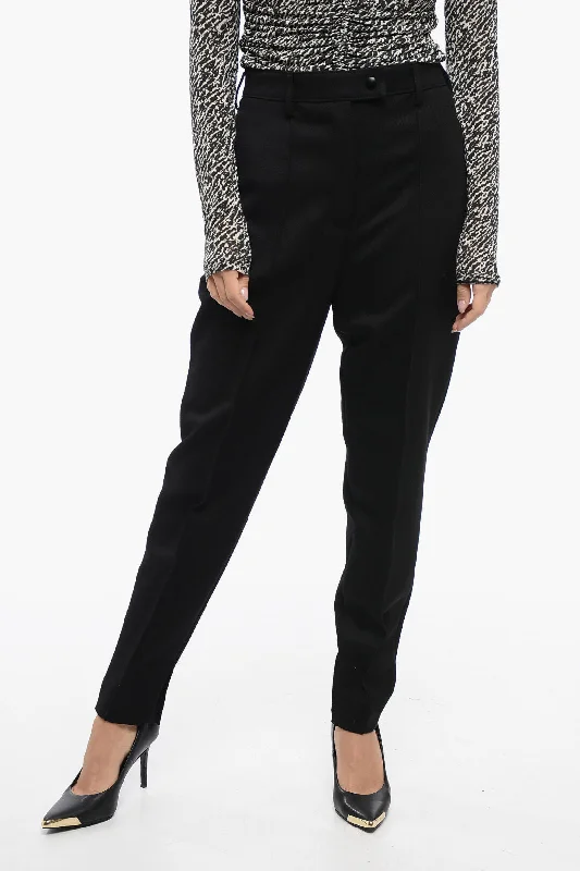 Prada Single-Pleated Twill Virgin Wool Blend Pants Athleisure Wear Athleisure Wear