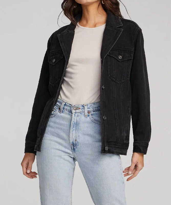 Stevie Jacket In Washed Black Women's Clothing Apparel Sets Women's Clothing Apparel Sets