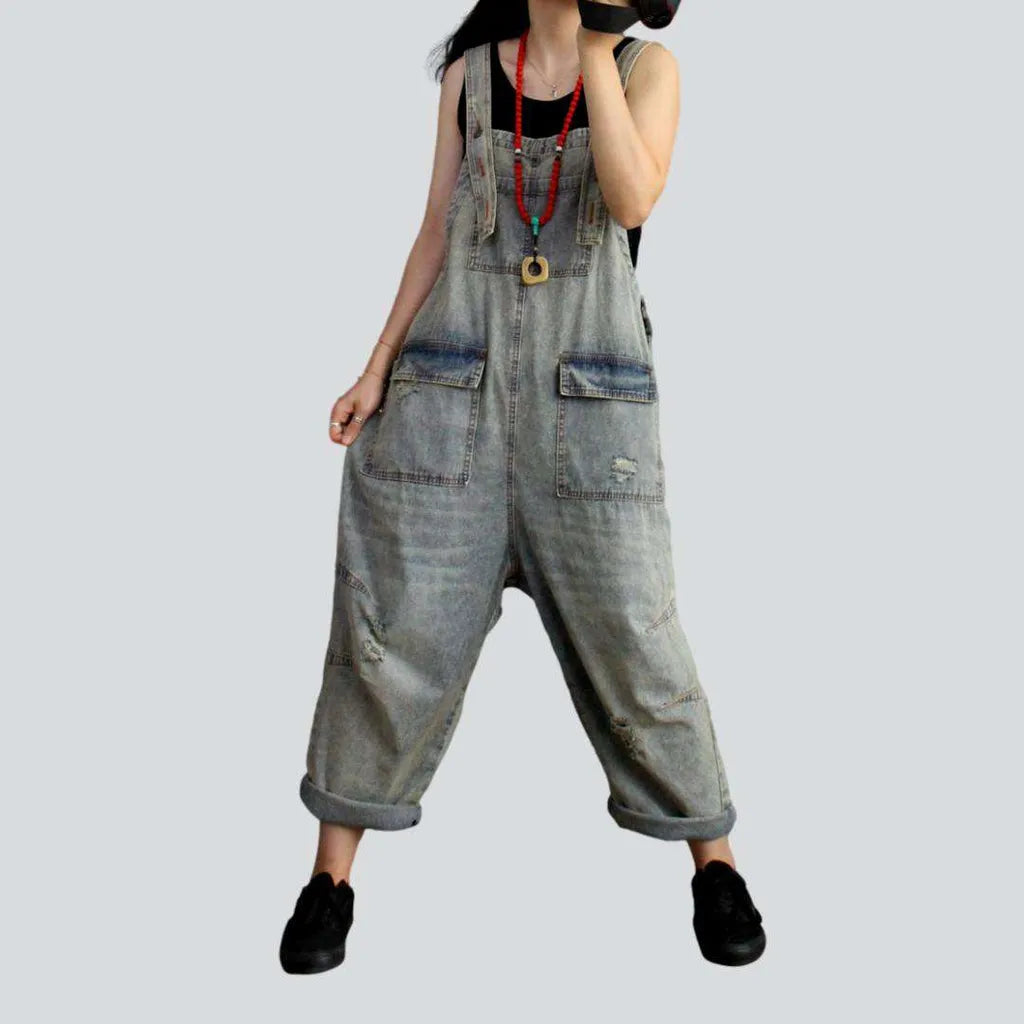 Y2k baggy women's denim overall Women's Online Boutique Women's Online Boutique