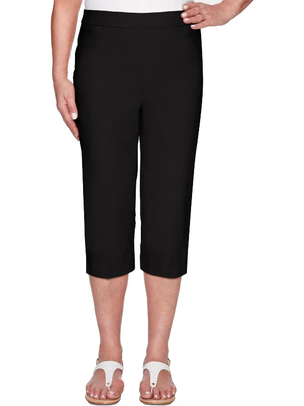 Womens Solid Stretch Carpi Pants Casual Attire For Women Casual Attire For Women