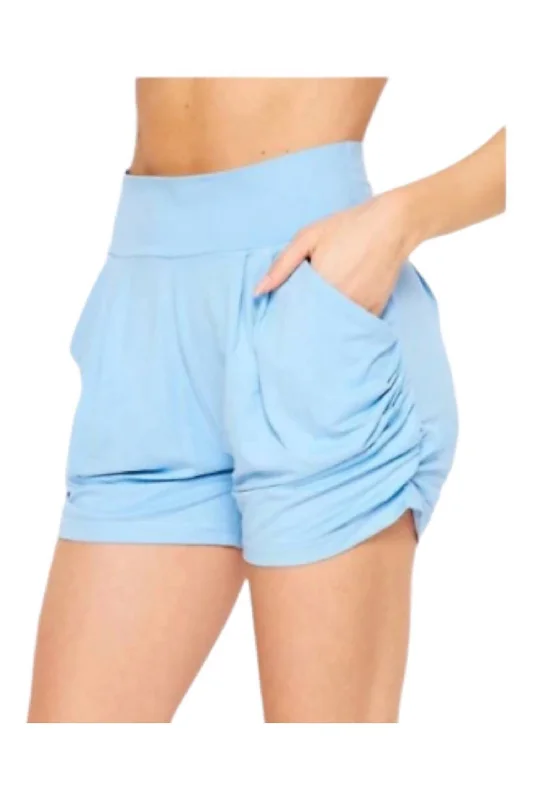 Women's Lounge Shorts With Pockets In Sky Blue Women's Loungewear Clothes Women's Loungewear Clothes