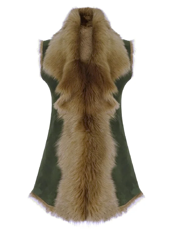 Shearling Sheepskin Toscana Gilet Women's Travel Garments Women's Travel Garments