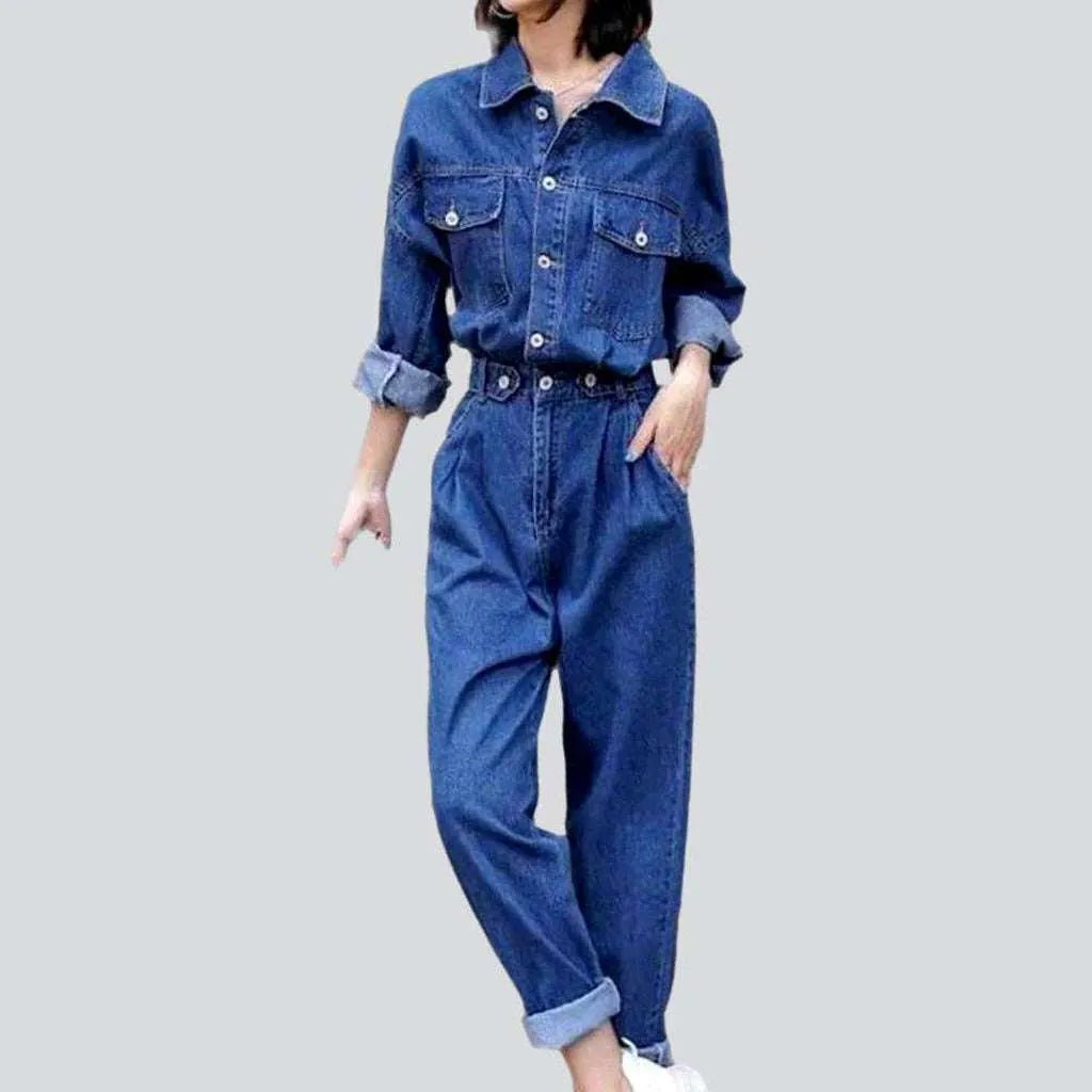 Stretchable women's denim jumpsuit Women's Holiday Clothing Women's Holiday Clothing