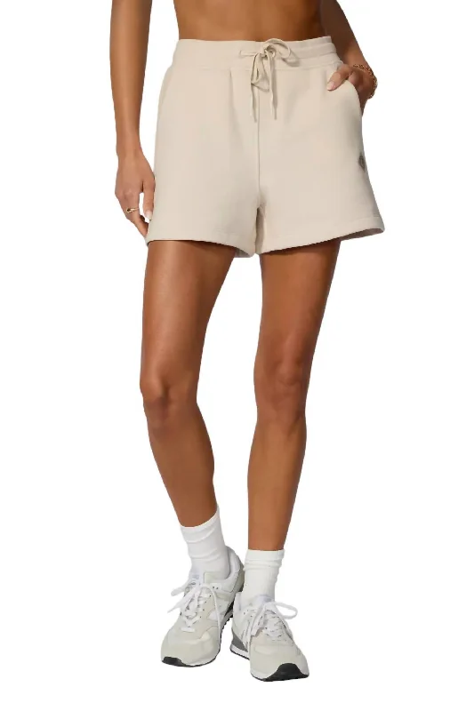 Comfort Fleece Shorts In Stone Stylish Women's Garments For Holidays Stylish Women's Garments For Holidays