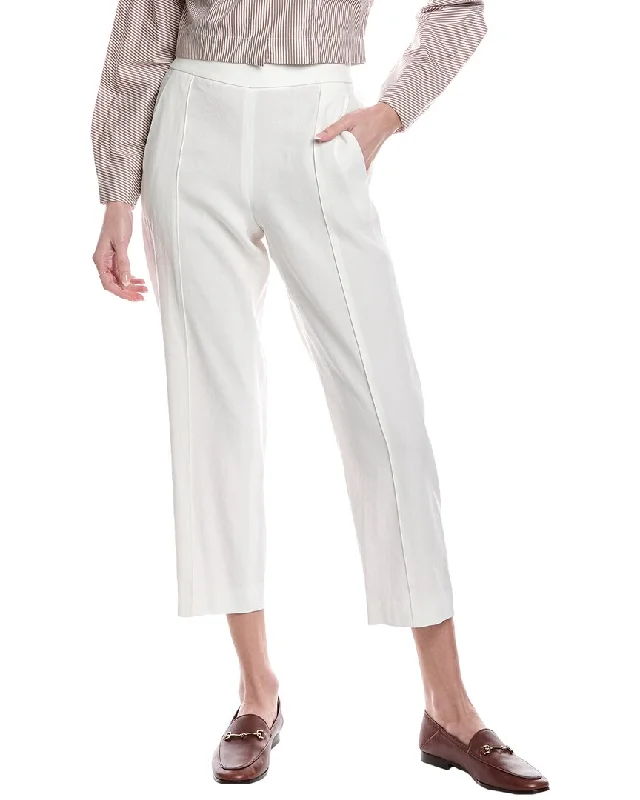 Vince Mid Rise Tapered Pull-On Linen-Blend Pant End Of Season Sale Clothing End Of Season Sale Clothing