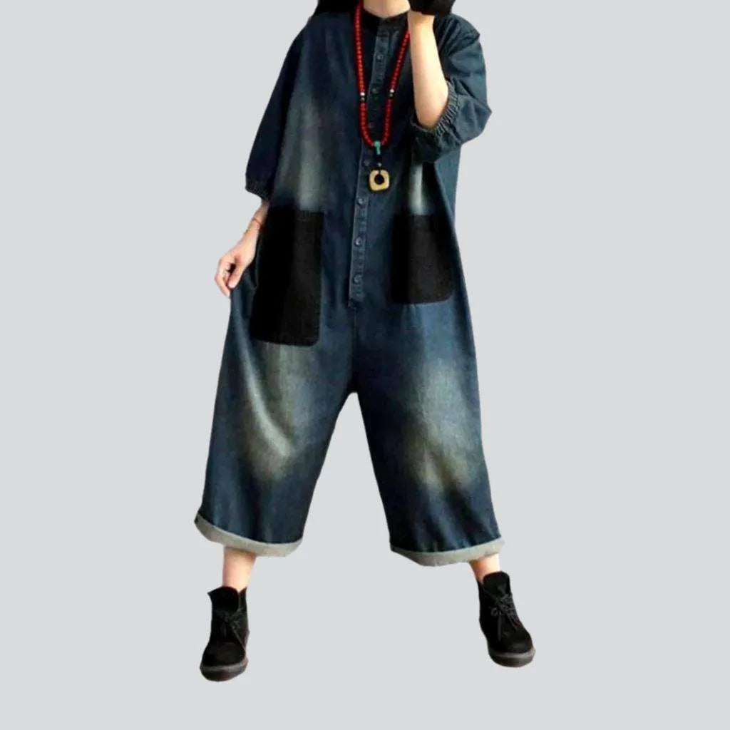 Fashionable women's jean jumpsuit Boho Chic Fashion Boho Chic Fashion