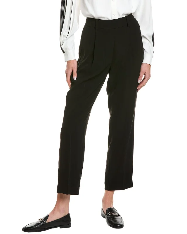 Elie Tahari Pleated Straight Leg Pant Affordable Women's Clothing Affordable Women's Clothing