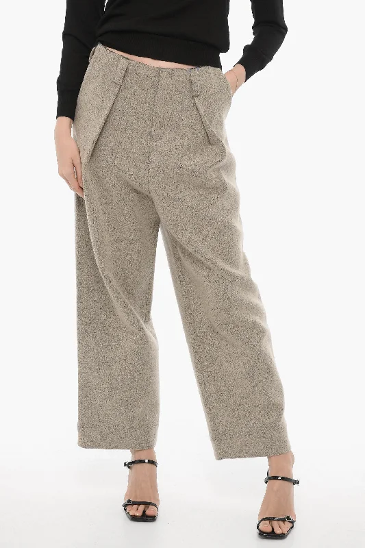 Ader Error Wool Blend Single Pleat Pants Women's Professional Attire Women's Professional Attire