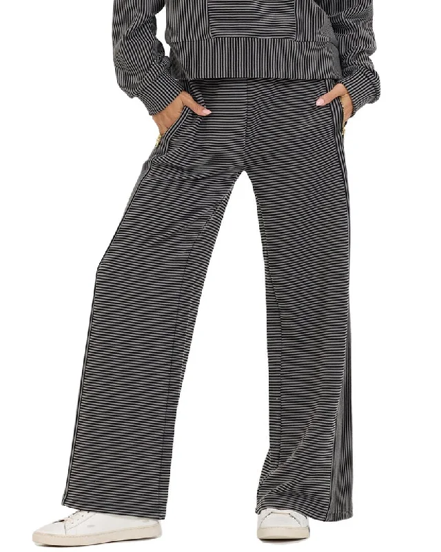 Vintage Havana Stripe Cord Fleece Pant Women's Fashionable Attire For Work Women's Fashionable Attire For Work