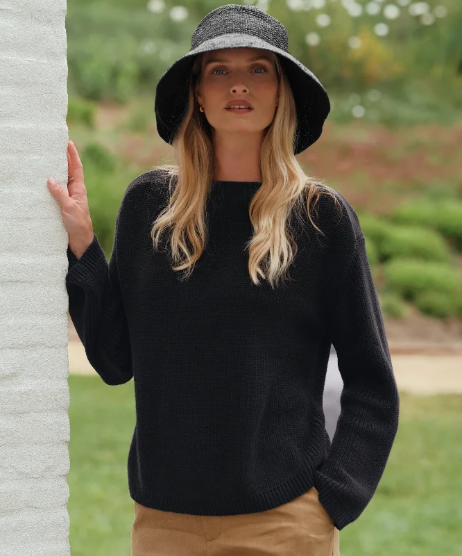 Cotton Boatneck Sweater Women's Clothing Women's Clothing