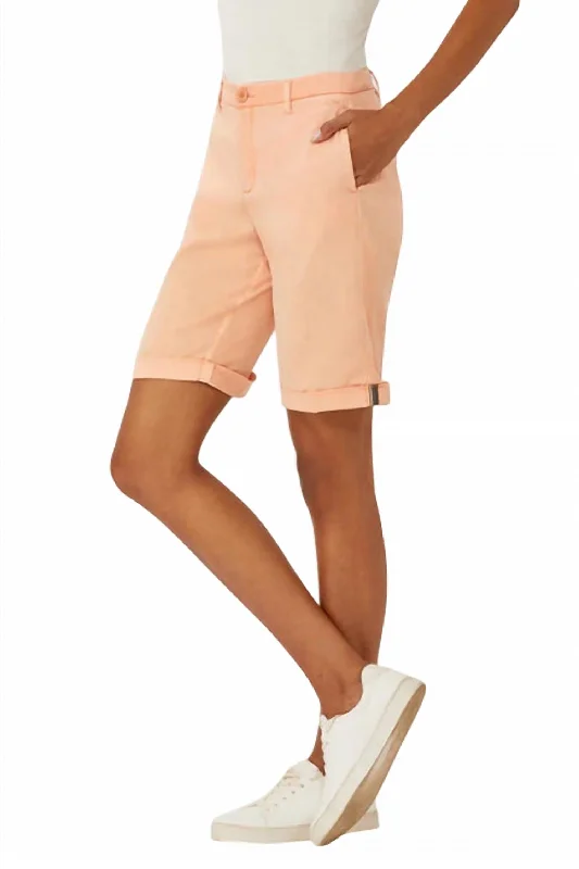 Women's Bermuda Short In Apricot Sale Clearance Sale Clearance