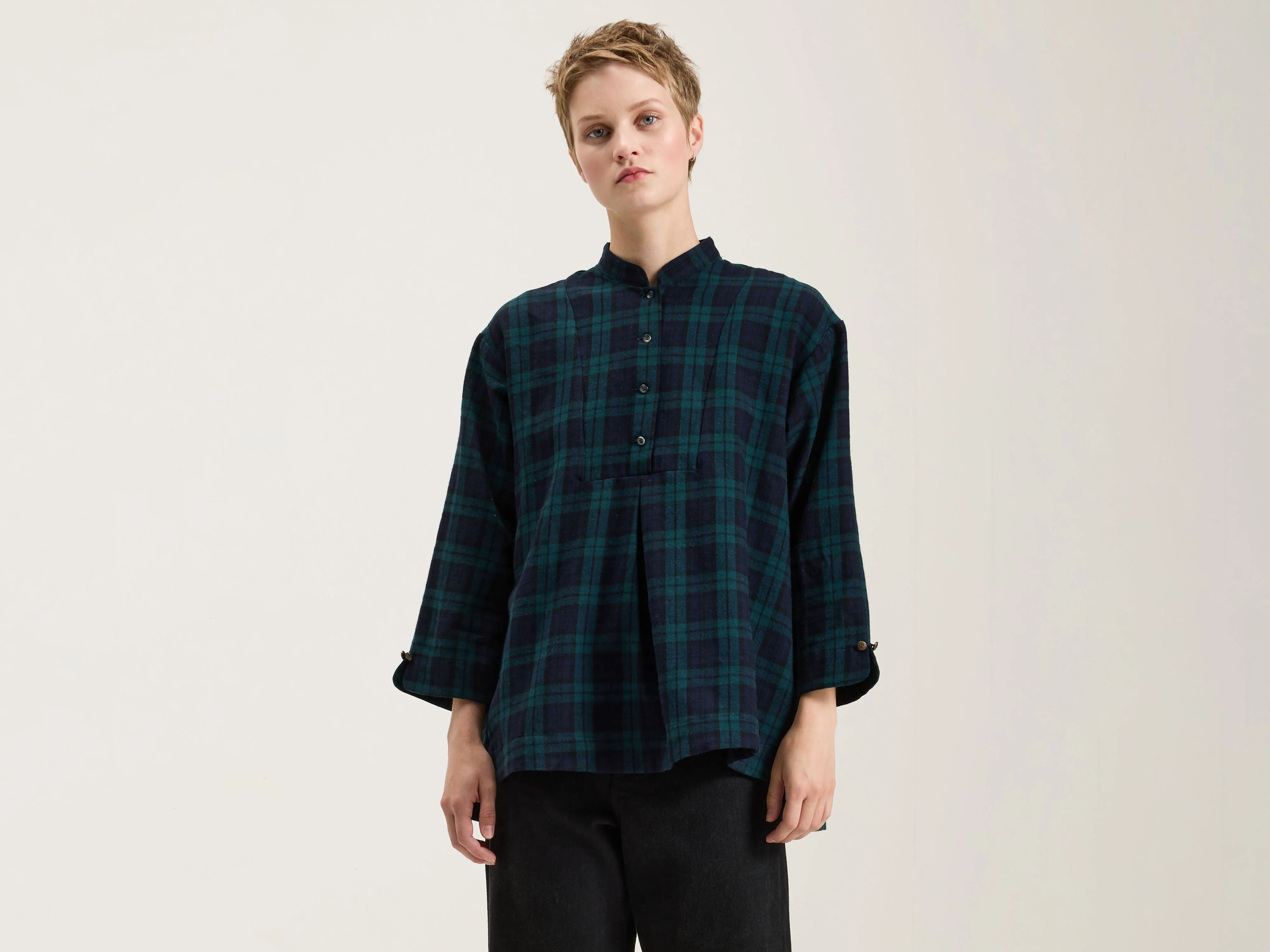 Wool And Cotton Pullover Shirt (242 / W / BLACK) Flash Sales This Week Flash Sales This Week