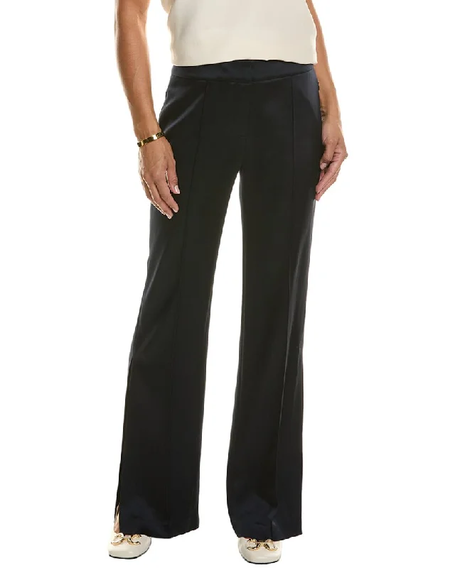 Elie Tahari Satin Side Slit Pant Chic Women's Garments Chic Women's Garments