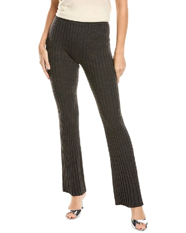 Sandro Wool-Blend Rib Pant Women's Romantic Outfit Women's Romantic Outfit