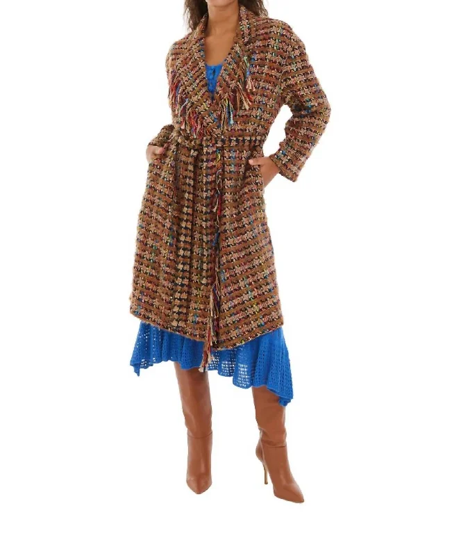 Jasmine Tweed Jacket In Terracotta Trendy Women's Fashion Trendy Women's Fashion