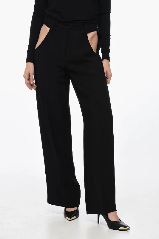 Mugler Straight-Fit Pants with Cut-Out Details Women's Casual Clothing For Lounging Women's Casual Clothing For Lounging