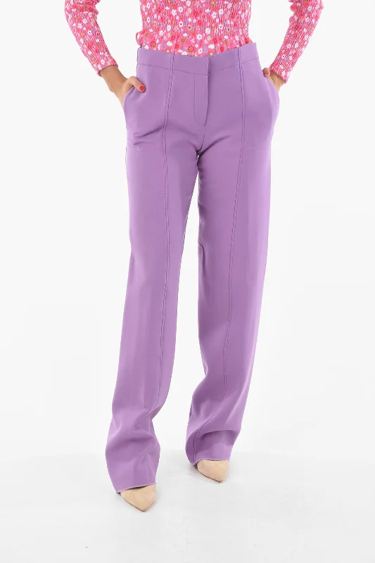 Salvatore Ferragamo Wool Blend LATEX PURP Palazzo Pants Holiday Gift Guide Sale Holiday Gift Guide Sale